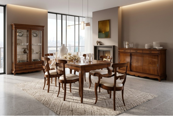 Mobili Gruppo arredamento Tavolo + set di 6 sedie 7 pezzi. Set da tavolo da pranzo per sala da pranzo