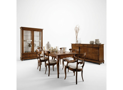 Set da pranzo, tavolo da pranzo con 9 pezzi, tavolo, tavoli, completo, tavolo da pranzo con 6 sedie, gruppo.