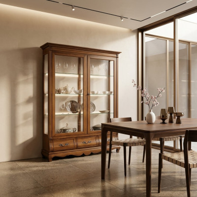 Mensole classiche Armadi Arredamento Vetrina xxl Vetrina in vetro credenza Mobili
