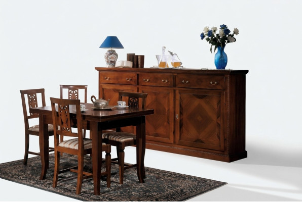 Buffet credenza Nuovo credenza Sideboard credenza cassetto vetrina soggiorno legno
