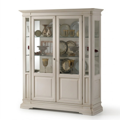 Mobili da soggiorno credenza in legno massiccio Vetrine in vetro Armadio in legno vero Vetrina