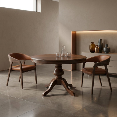 Sala da pranzo Tavoli Mobili rotondi Tavolo da pranzo di lusso Tavolo rotondo in legno massiccio Italia Nuovo  Sala da pranzo Tavoli Mobili rotondi Tavolo da pranzo di lusso Tavolo rotondo in legno massiccio Italia Nuovo