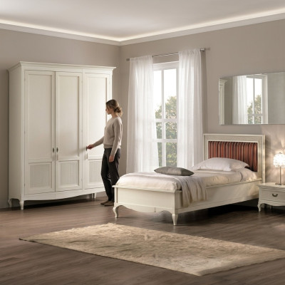 Mobili Nuovo letto Comodino 3 pezzi. Set da camera da letto Design Art Déco Letti di lusso
