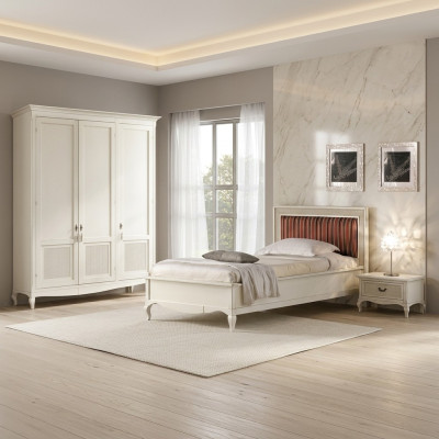 Mobili Nuovo letto Comodino 3 pezzi. Set da camera da letto Design Art Déco Letti di lusso