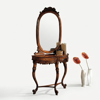 Tavoli Console Tavolo Side Camera da letto Legno Specchio + Consolle Comò