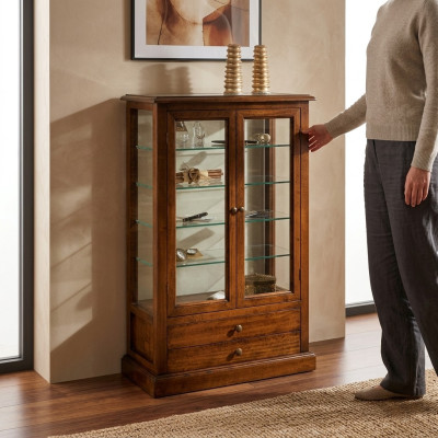 Soggiorno Mobili Vetrine in Legno Massiccio Vetrine in Vetro Armadio in Legno Massiccio Credenza Vetrina