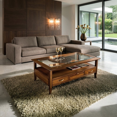 Tavolo tavolini da salotto moderni design quadrato da 130 cm tavolino in legno nuovo