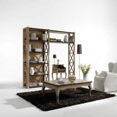Mobile da libro Tavolo Scaffale Armadio 2 pz. Arredamento ufficio in legno massiccio Scrivania