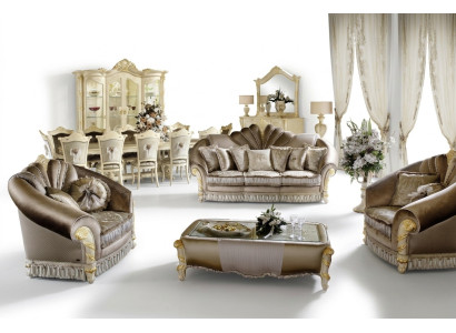 Divani imbottiti Set di divani di lusso 3+1+1 posti design divano nuovo.