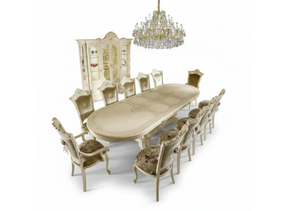 Tavolo di lusso Tavolo da pranzo Design italiano Mobili Arredamento Tavoli in legno massello