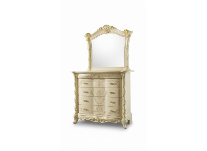 Set di comodini Mobili italiani 2 pz. Comodino in legno massello con specchio credenza
