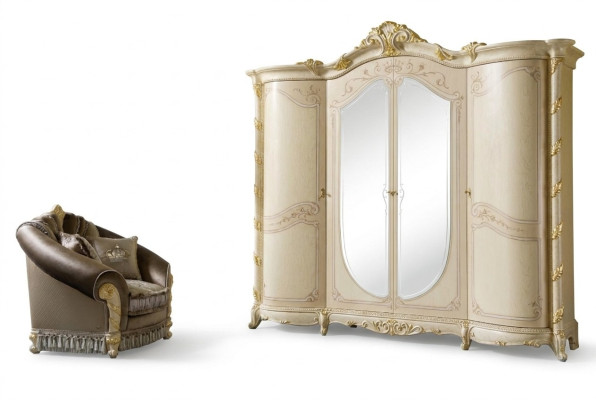 Mobili Barocco Nuovo Armadio Classico Armadi Camera da Letto Armadio Legno