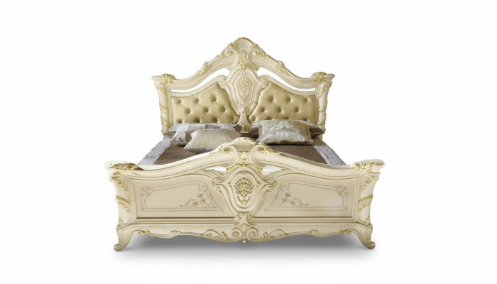 Chesterfield camera da letto mobili barocchi tessile classico letto di lusso