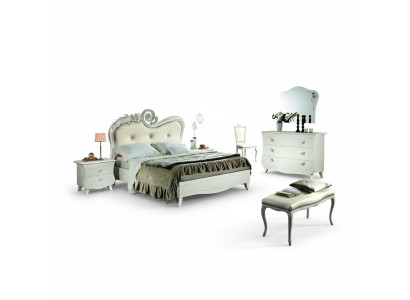 Mobili di design Classico Letti di lusso Nuovo Letto 2x Comodino Set da camera da letto 3 pezzi