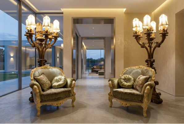 Poltrona Design Divano 2 pezzi Relax Tessuto Lounge di lusso Club TV Sedia Imbottita