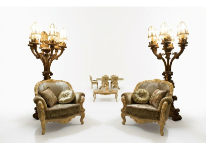 Poltrona Design Divano 2 pezzi Relax Tessuto Lounge di lusso Club TV Sedia Imbottita