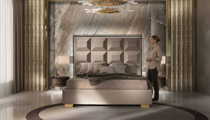 Design Moderno Lusso Comodino Camera da Letto Letto Letto 3 Pezzi Set Camera da Letto