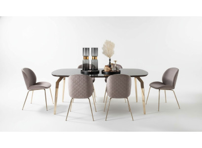 Set di mobili da tavolo in legno di lusso completi di 7 pezzi per sala da pranzo nuovi Set di mobili da tavolo in legno di lusso completo di 7 pezzi per sala da pranzo nuovi