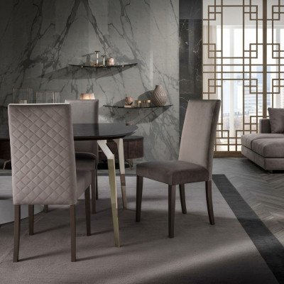 Sedie Poltrona Lounge TV Sedia 1x Poltrona Nuova di lusso Sedia Sala da pranzo Imbottita