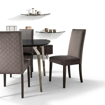 Sedie Poltrona Lounge TV Sedia 1x Poltrona Nuova di lusso Sedia Sala da pranzo Imbottita