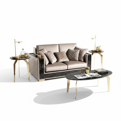 Divano due posti 2 sedute grande XL divani sofa soggiorno design nuovo