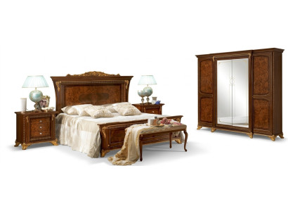 Gruppo di lusso Garnitur Nuovo letto 2x comodino 3 pezzi Set camera da letto