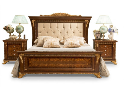Letto matrimoniale in legno massiccio Design letto camera da letto MobilPiu Luxury
