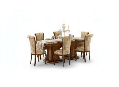 sedie cucina 6x set di sedie tessuto imbottito sedile legno set da pranzo set da pranzo