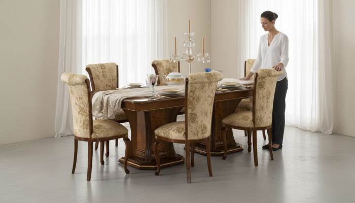 Tavoli Mobili Tavolo da pranzo Stile antico Legno massello Tavoli da pranzo italiani Tavolo Legno