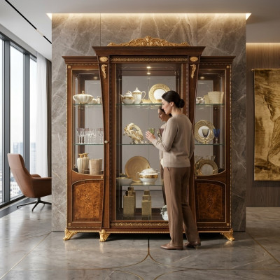 Vetrina sala da pranzo credenza in legno armadi mobili credenza in vetro soggiorno armadio