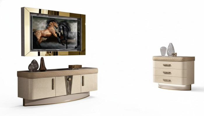 Set parete attrezzata moderna comodino TV soggiorno pareti soggiorno set cornice TV