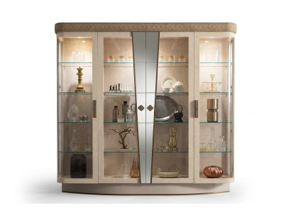 Vetrine Armadi soggiorno Credenza Armadio Vetrina classica Scaffale Vetro Nuovo