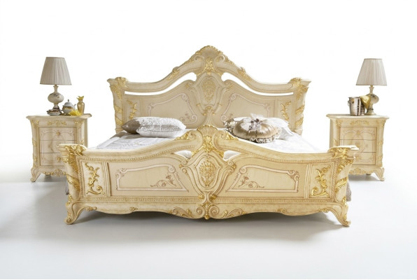 Letto matrimoniale Camera da letto Mobili in legno massiccio MobilPiu Letto di lusso
