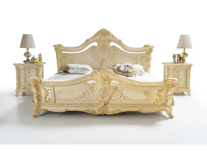 Letto matrimoniale Camera da letto Mobili in legno massiccio MobilPiu Letto di lusso