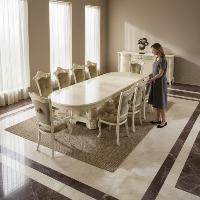 Mobili in legno dall'Italia tavoli da pranzo arredamento tavolo da pranzo di lusso tavolo massiccio