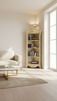 Armadi design in stile barocco Vetrina Bar Armadio Massiccio Libreria scaffale in legno