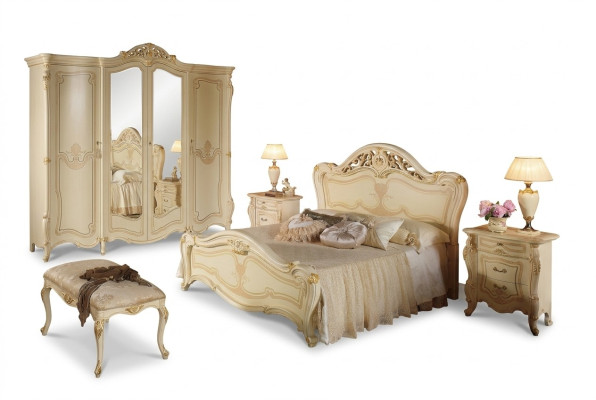Letto in legno, set da camera da letto, mobili moderni di lusso, nuovi letti, 2 comodini, 3 pezzi.