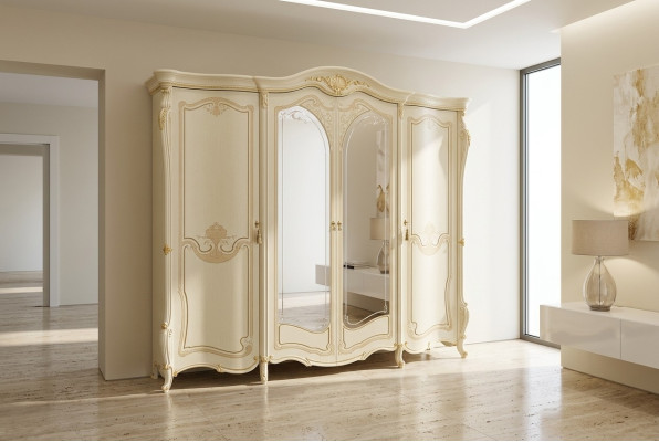 Camera da letto mobili italiani armadio in legno guardaroba armadio legno massiccio