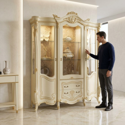 Vetrina credenza buffet armadio Mobili italiani Arredamento Scaffali Vetrine