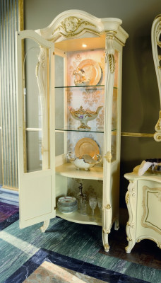 Comò Armadi Vetro Design Armadio Barocco Rococò Vetrina Comò Vetrine