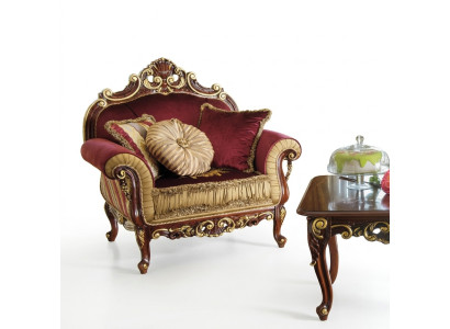 Poltrona Design Divano Sofa Relax Tessuto Lounge Club Posti Sedia di lusso Turchese Barocco Nuovo