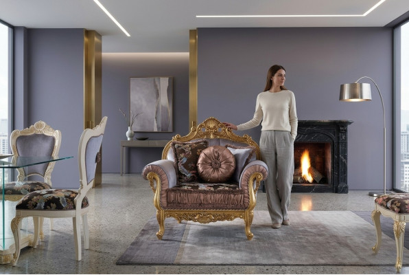 Art déco Design poltrona tessuto soggiorno lounge Nuovo design di lusso mobili sedie