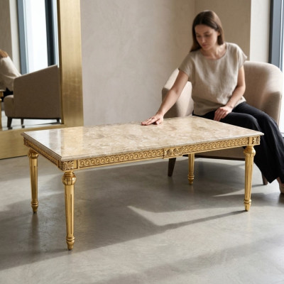Tavolino da salotto Tavoli ausiliari Soggiorno Rettangolare Caffè Design di lusso Tavolo da divano