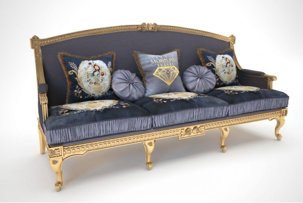 Sofà Divani Salotti Composizioni di sedute Design Club Divano a 3 posti Sofa Imbottito a 3 posti Tessile