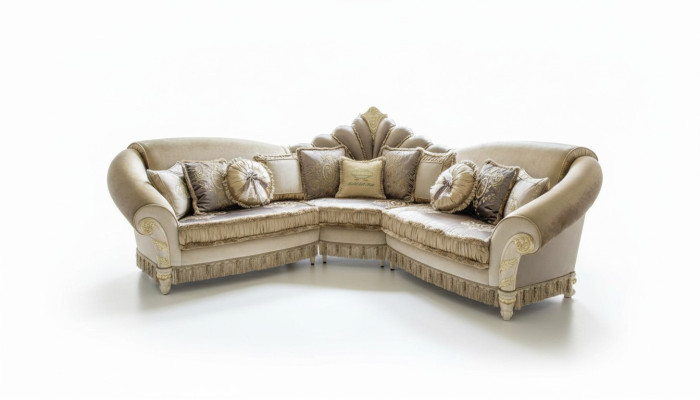 Divano Divano in tessuto Divano angolare Set di divani Design Moderno Divani Italia Forma a L