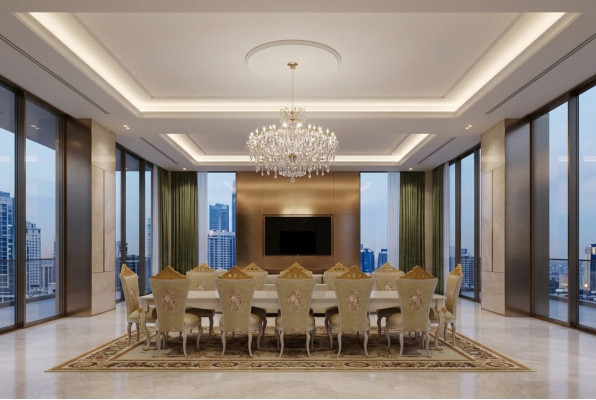 Set da pranzo Completo Tavolo 10x Sedia Design Mobili di lusso Tavoli Nuovi
