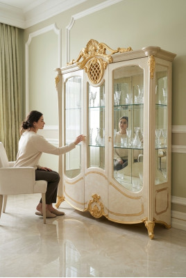 Vetrina armadio Vetrine guardare Armadi Design Mobili italiani Soggiorno Nuovo