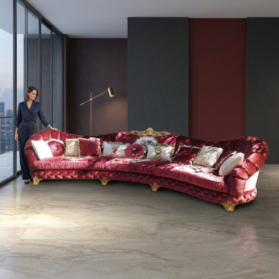 Divano design angolare divano componibile divano rotondo in velluto divano divano angolare Italia