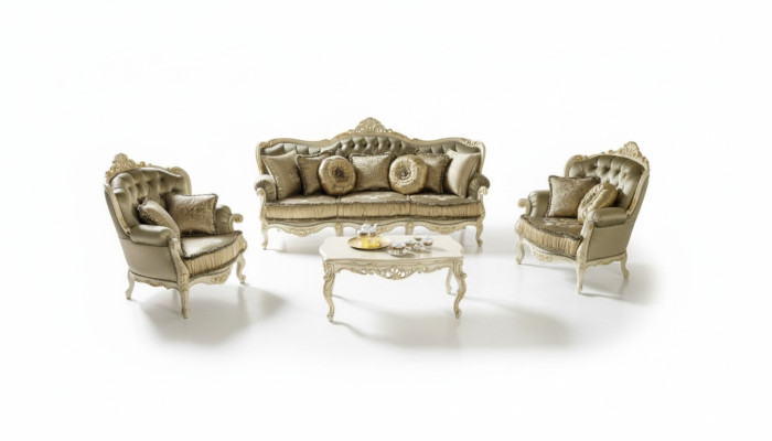 Divano componibile 3+1+1 Design Sofà Poltrone Divano imbottito Divano Relax Nuovo
