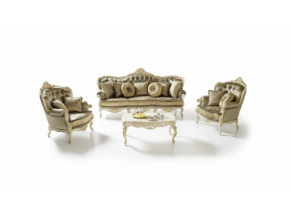 Divano componibile 3+1+1 Design Sofà Poltrone Divano imbottito Divano Relax Nuovo